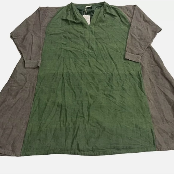 NWT World of Crow Tunic Dress Green and Grey - Picture 10 of 10
